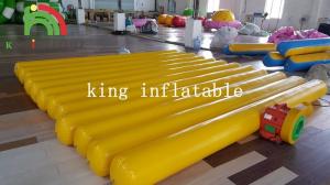 China Heat Sealed Yellow Inflatable Water Toys / PVC L 4.5m * D 0.3m Gateway / Marker Buoys on sale