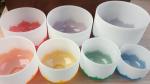 Provides Frosted Singing Bowl with Chakra Tone CDEFGAB Tone