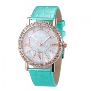 Quality Leather Quartz Watch,Wholesale jewelry elegance quartz watch fancy ladies diamond watch with watch movementM wholesale