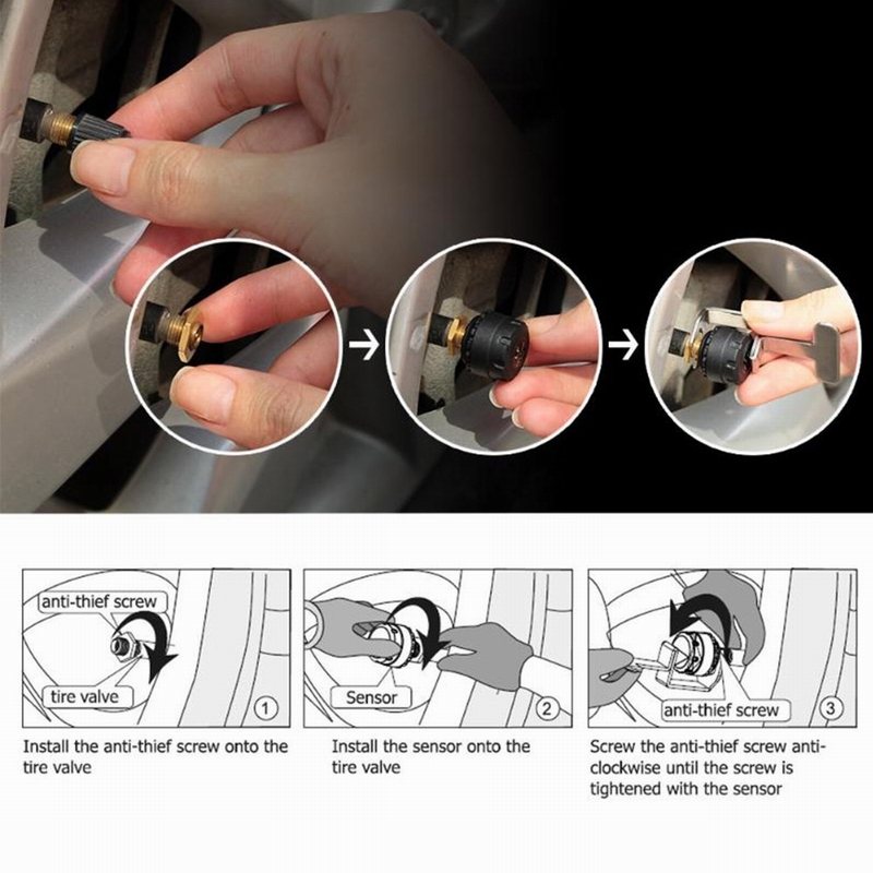 Ouchuangbo car TPMS tire Pressure Monitoring System Cigarette Lighter Power Alarm Systems in stock