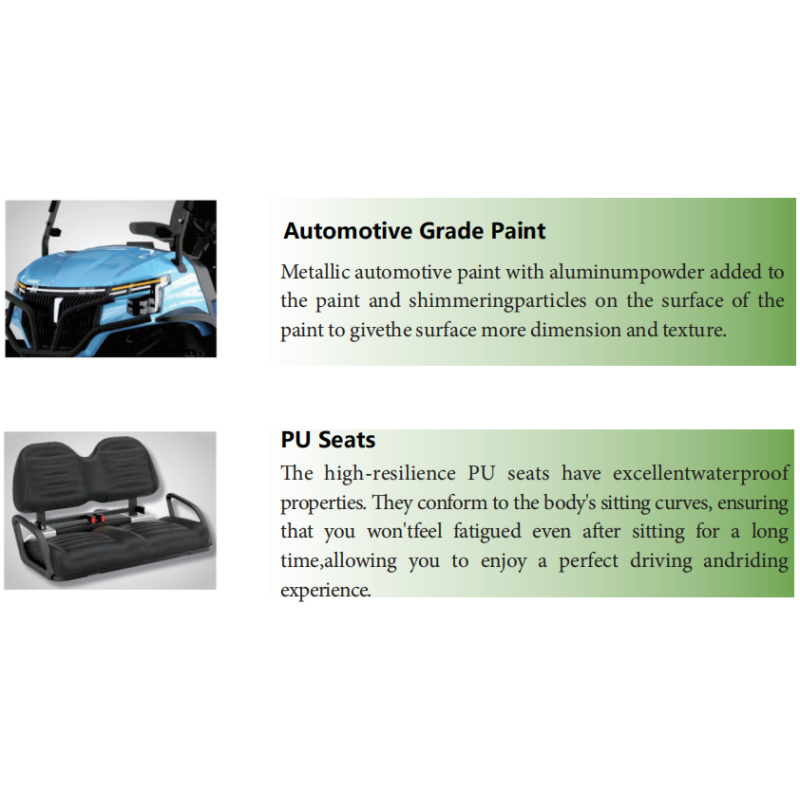 Fine Workmanship 8-Passenger Golf Car 6 Front 2 Rear Facing Seats Acrylic Windshield Wind Protection