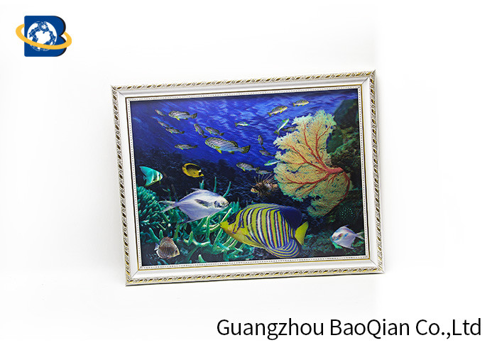 PP / PET Material 3D Lenticular Pictures Art Picture Framed Customized Photo