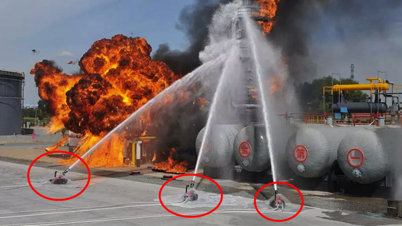 Large Petrochemical Areas Oil Tank Area Large Use Firefighting Robot fire extinguishing robot - Park View Care Home