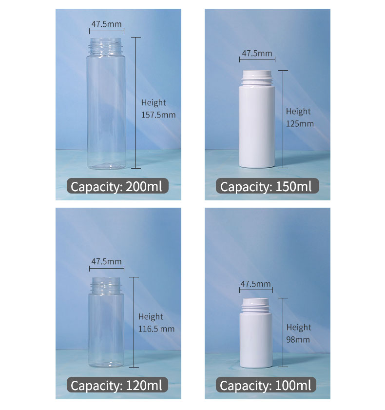 Sealing Type White Plastic Shampoo Bottles 100ml - 200ml Foam Pump Bottle With Foam Pump Head