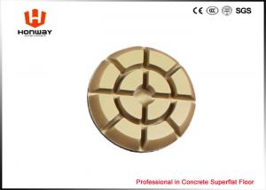 Quality Round Concrete Floor Polishing Pads With Resin And Diamond Powder 10mm Thick wholesale