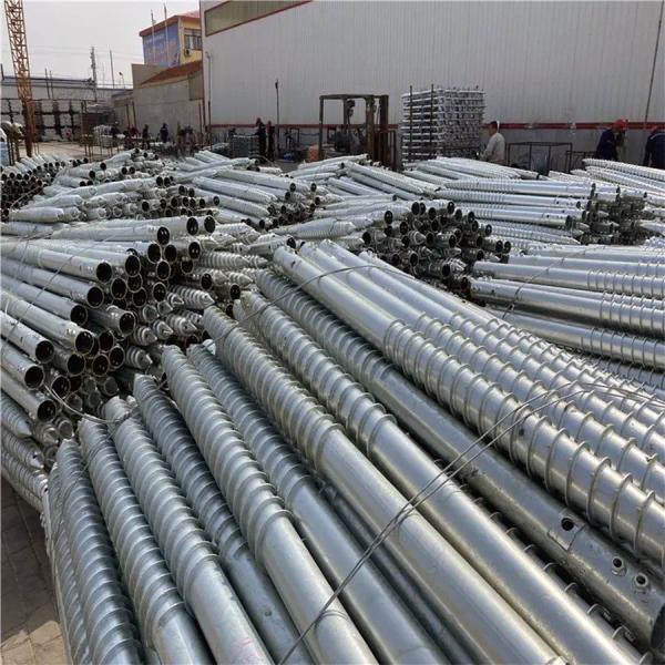 Extruded Steel Shafts Ground Helical Pie Deep Foundation for Transmission Tower Line
