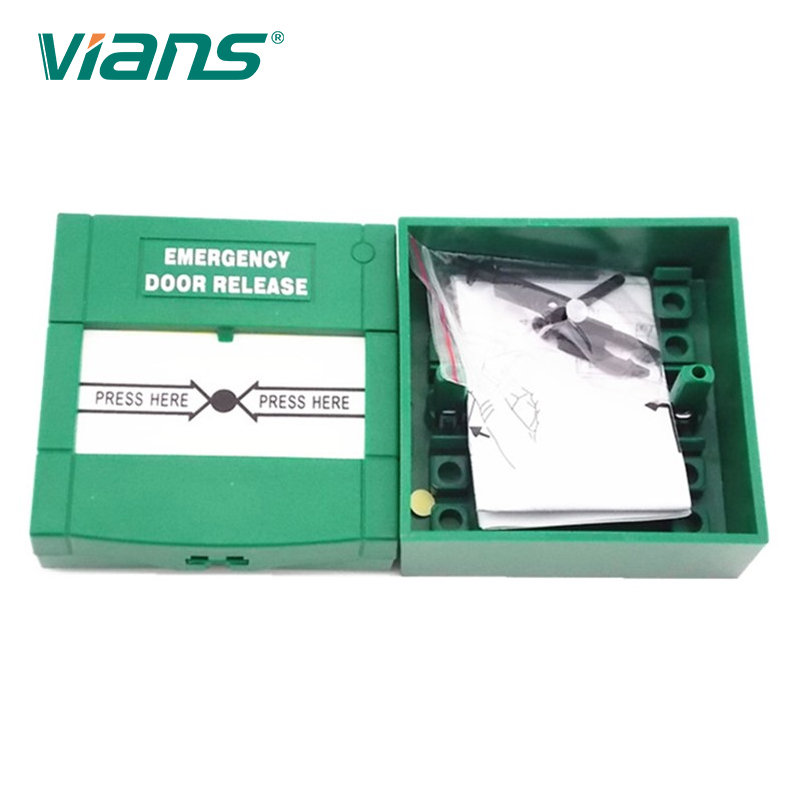 Glass Resettable Emergency Door Release Button Urgent Switch With Cover