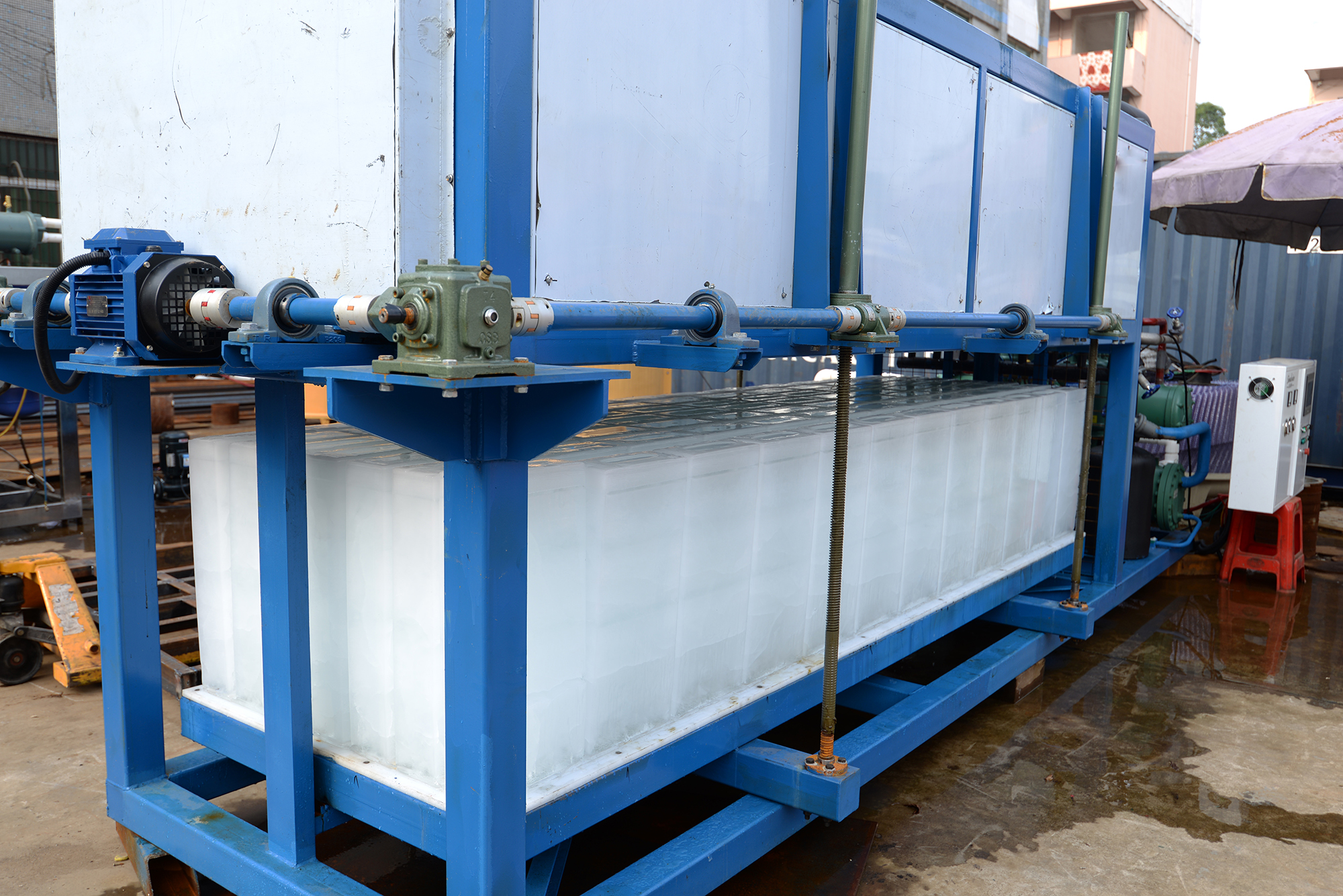 1 Ton 1000kg Big Cube Commercial Industrial Ice Making Machine for Business Food Shop