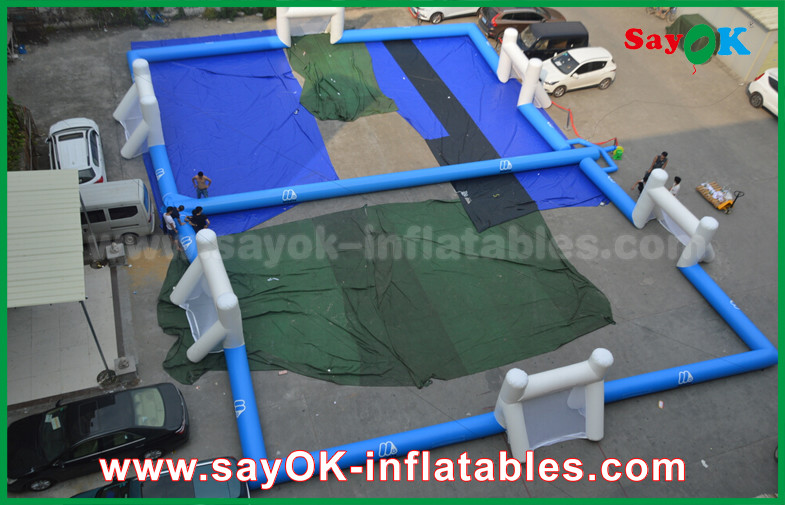 Inflatable Ball Game Durable Tarpaulin Inflatable Football Playground , Portable Inflatable Soccer Field