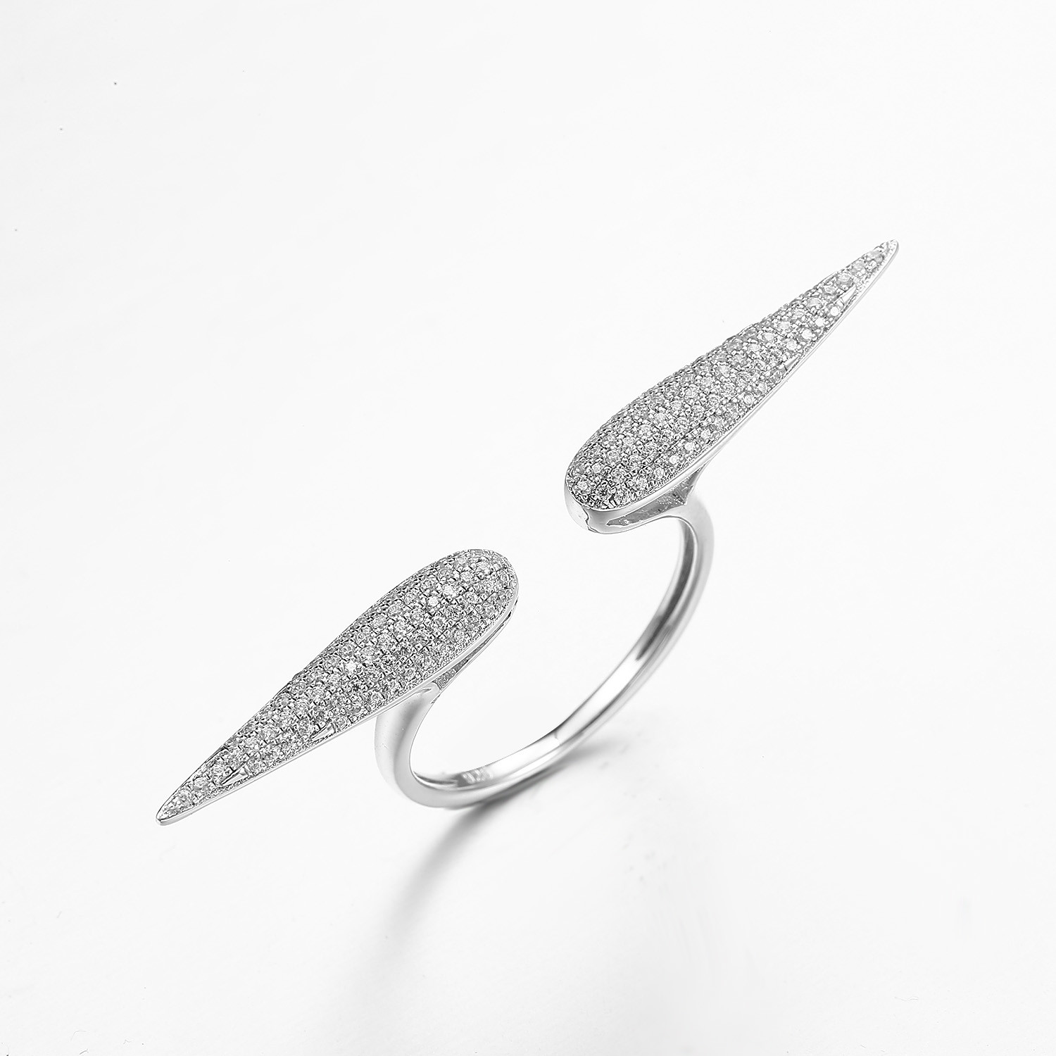 Sterling Silver Round Cut Cubic Zirconia Sparkling Rings Simple Silver Rings Peace Ring Stack Ring Silver Stackable Ring