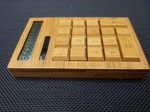 Quality Wholesale solar bamboo calculator handmade bamboo craft calculator wholesale