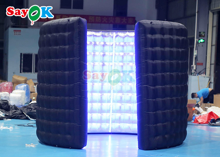 Custom Black Inflatable Photo Booth Party Events Blow Up Led 360 Photo Booth Enclosure