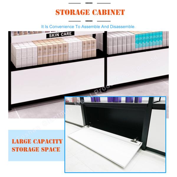 Free Standing Beauty Makeup Display Stand Cosmetic Display Shelves Logo Customized