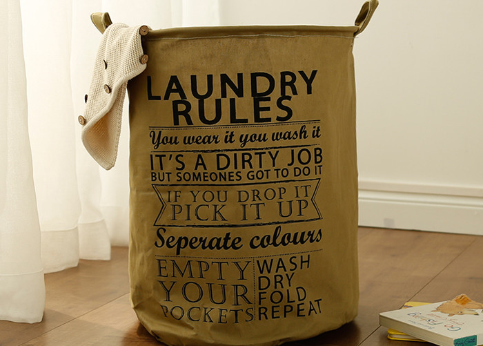 Puting Laundry basket storage bag toy large box customized army green