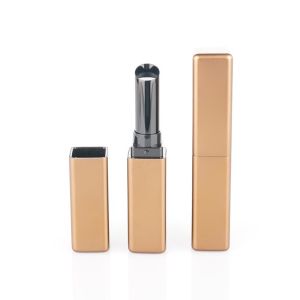 Quality 2.5g Clear Lip Balm Containers Luxurious Brown Metallic Exterior Antique Lipstick Tube wholesale