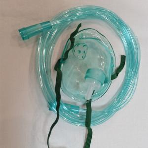 Quality Respiratory Portable Oxygen Mask Green Disposable Oxygen Mask 2.1m Tube wholesale