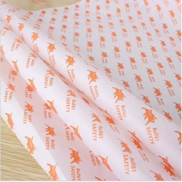 Orange Logo Personalised Printed Tissue Paper Wrap For Flower Wedding Garland Facial Gift