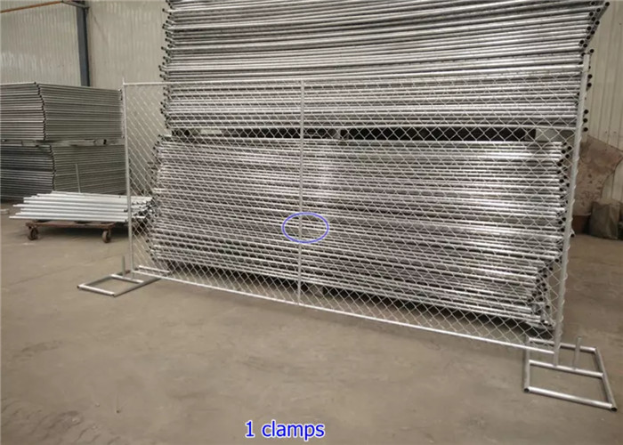 Chain Link Temporary Security Fencing Fabric Hot Dip Galvanized 6 Feet X 12 Feet