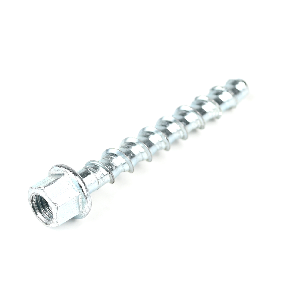 M8 Steel Hex Flange Head Vertical Concrete Threaded Rod Hanger Screw for Ceiling Fixing