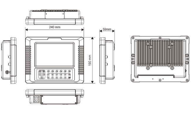 Android 10 5G 7 Inch IP65 Vehicle Mount Computer Dustproof