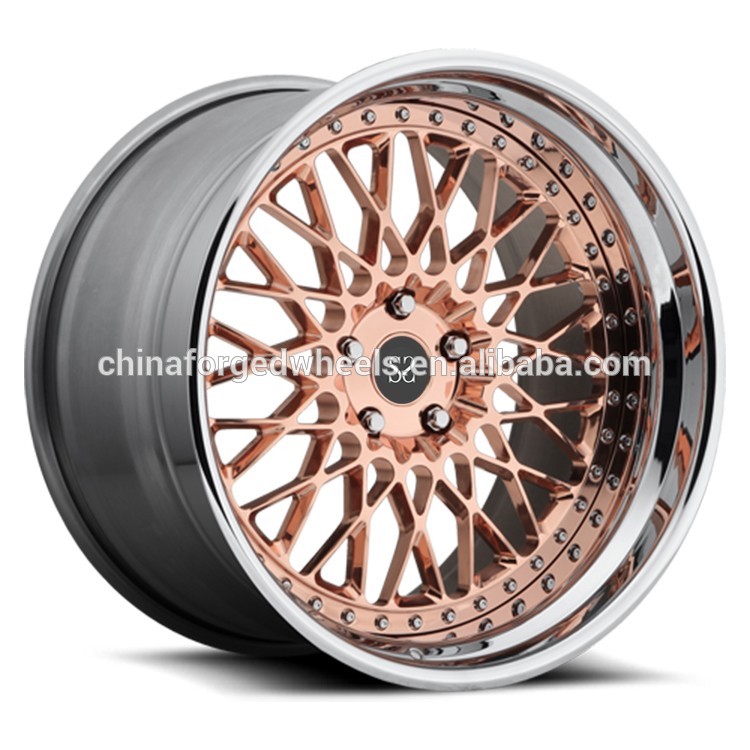 Gloss Black Customised 2-Piece Forged Alloy Rims 17" For Audi S4 / 19" alloy rims 5x112
