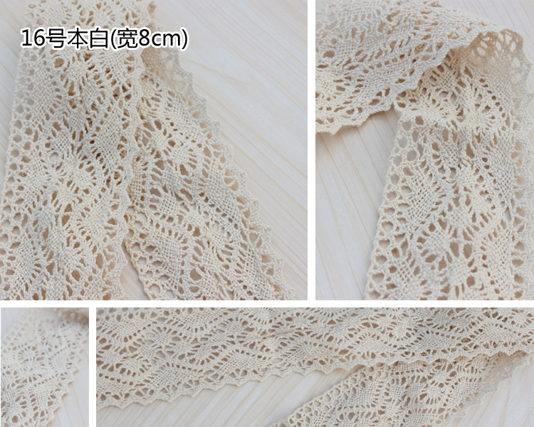 elegant 4.8-5cm width 10 yard / lot DIY handmade craft crocheted lace trim for garments