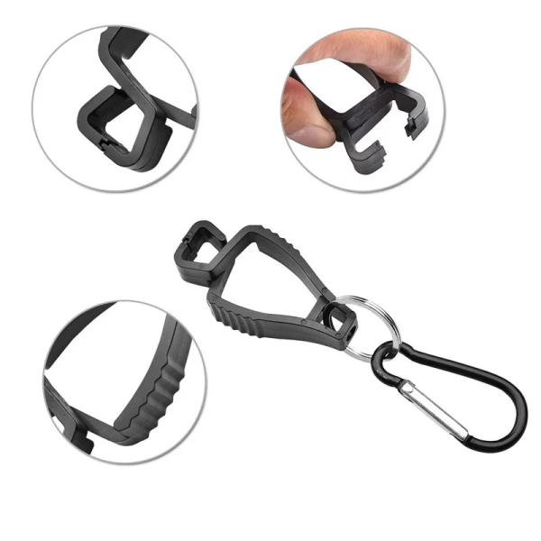 Plastic Glove Clips Multi-Color Custom Logo Safety Interlock Clips for Labor Work