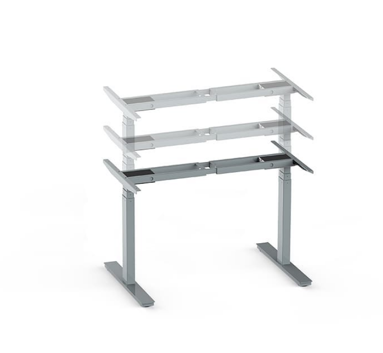 Electric Height Adjustable Desk Frame 710mm Single Motor 2 Stage Modern Design Style