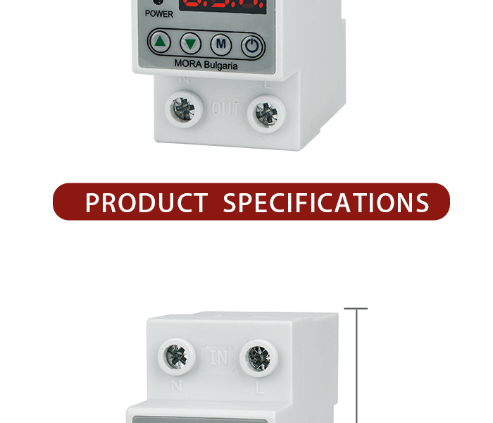 Popular high quality LED Over and Under Voltage Over Load protector device 63A 40A