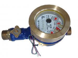 China Brass Ball Valve Potable Water Flow Meter 4 Channels For Cold Water Dry Dial on sale