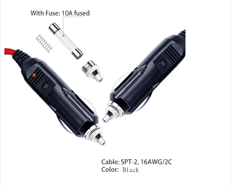 DC Car Cigarette Lighter 5.5mm * 2.1mm 12V Auto Power Supply Cable