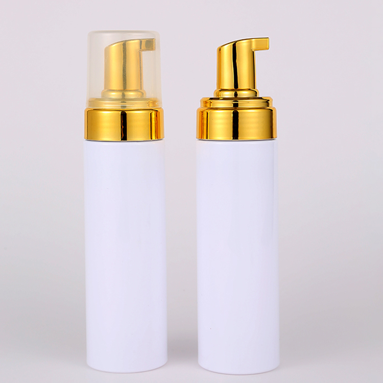 100ml/120ml/150ml/200ml PET Plastic Mousse Bottle Facial Cleanser Pressing Foaming Container with Pump Sprayer Seal