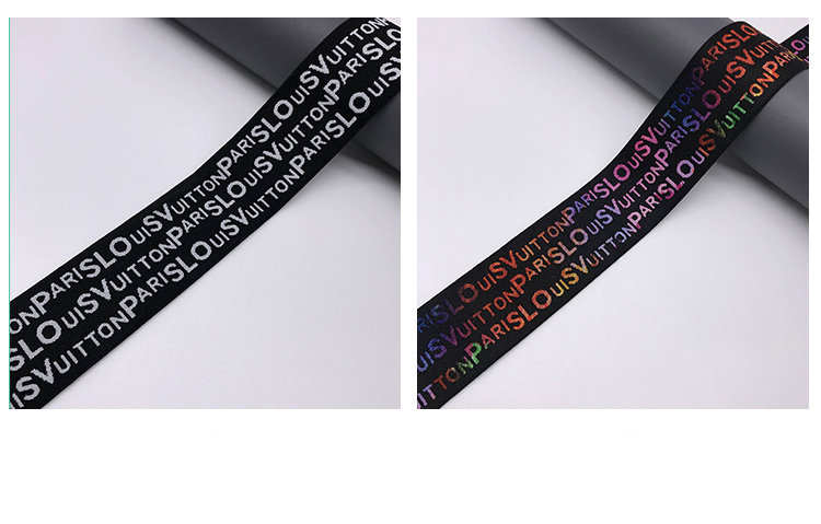 Printed logo customization nylon jacquard ribbon for underwear waistband elastic jacquard band