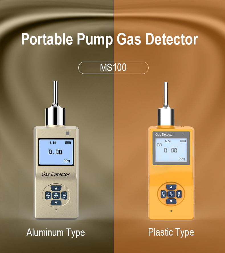 Ms100 Plastic Suction Pump Single Gas Detector For Petroleum Petrochemical