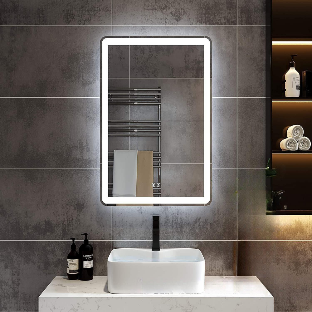 Large Intelligent Backlit Wall Mirror for Customized Size and Everyday Occasions
