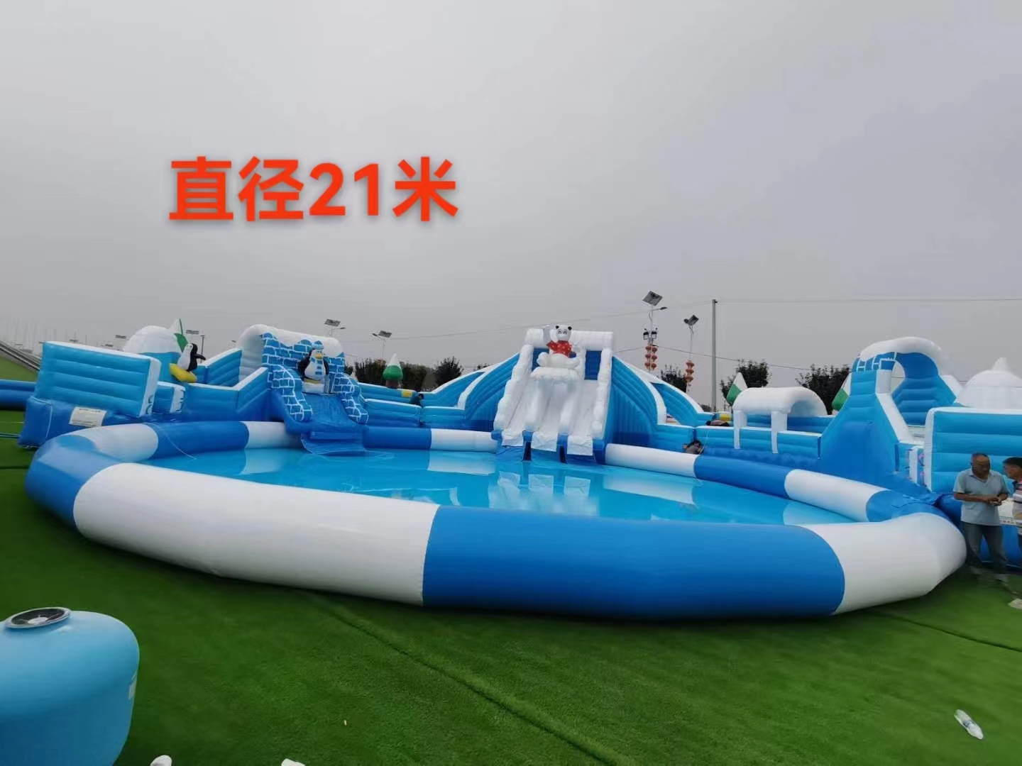 Eco-Friendly Outdoor Adult Rectangular Metal Frame Inflatable Pool for Hot Water Park