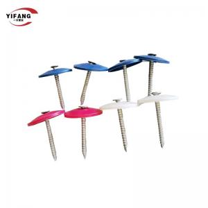 China 7/8inch Galvanized Iron Roofing Nails With Plastic Caps Heat Preservation on sale