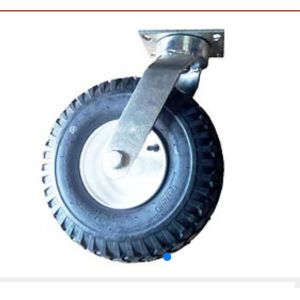 Quality Steel Structure Rubber Dumpster Casters 10 Inch Pneumatic Tire wholesale