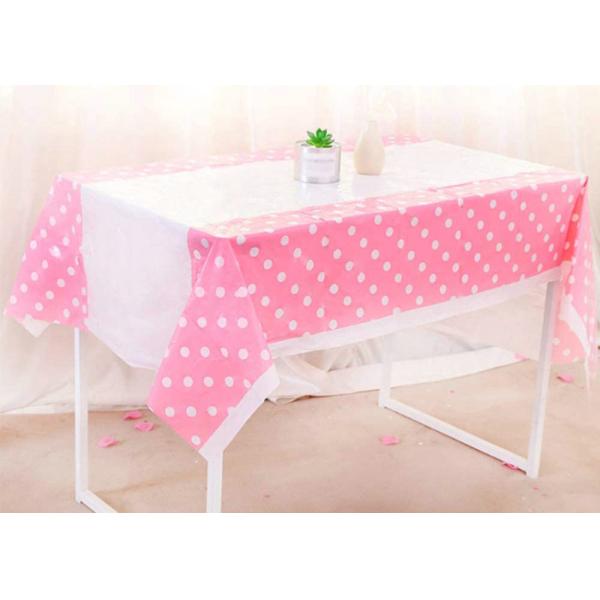 54" 108" Patry Square PEVA Fancy Plastic White Disposable Table Cloths Covers