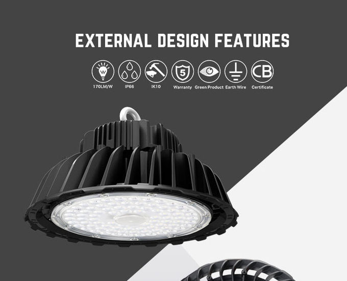 Industrial Lamp UFO High Bay Light IP65 150W 200W 150lm/w PC Lens SAA Approved