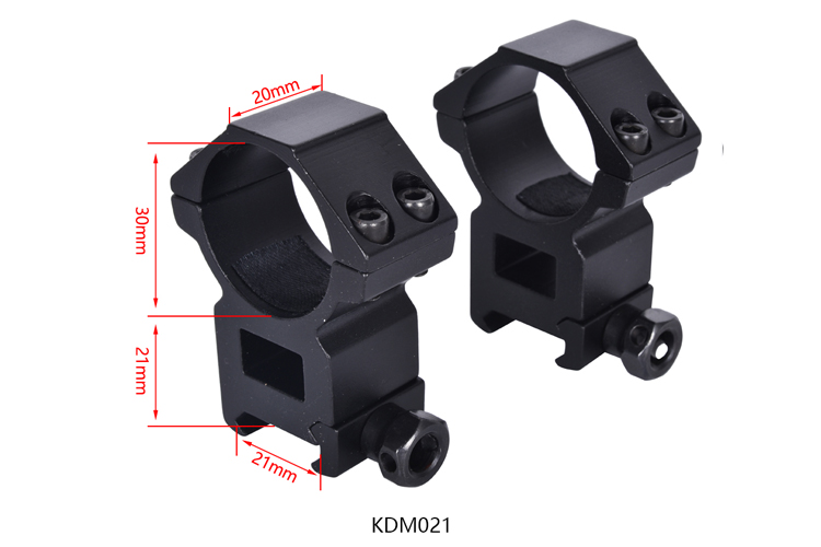 25.4mm Tube Diameter High Riser Scope Mount Double Ring in Aluminium for Long-Lasting