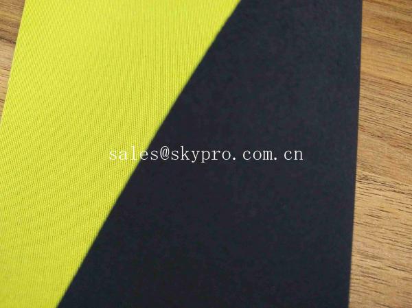 Cheap Yellow Heat Resistant Neoprene Fabric Roll 1mm SBR Rubber Sheets Coated for sale