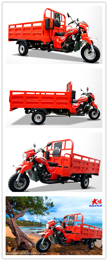 200CC/250CC/300CC Cargo Tricycle with Hydraulic Power and Spring Motorized Origin09 Type