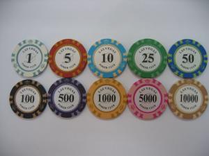 Quality Gambling Game Ceramic Clay Poker Chip Set Casino Royale Poker Chips Custom Printing wholesale
