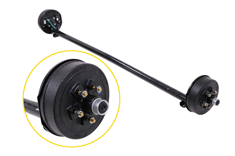 12" Electric Brake Torsion Trailer Axles with Hand Brake Option and 6000 lb Capacity