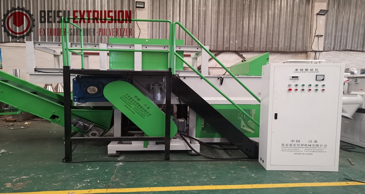 BEISU Factory BS-1000 Single shaft shredder machine for PE/PP/PET/PC/Nylon