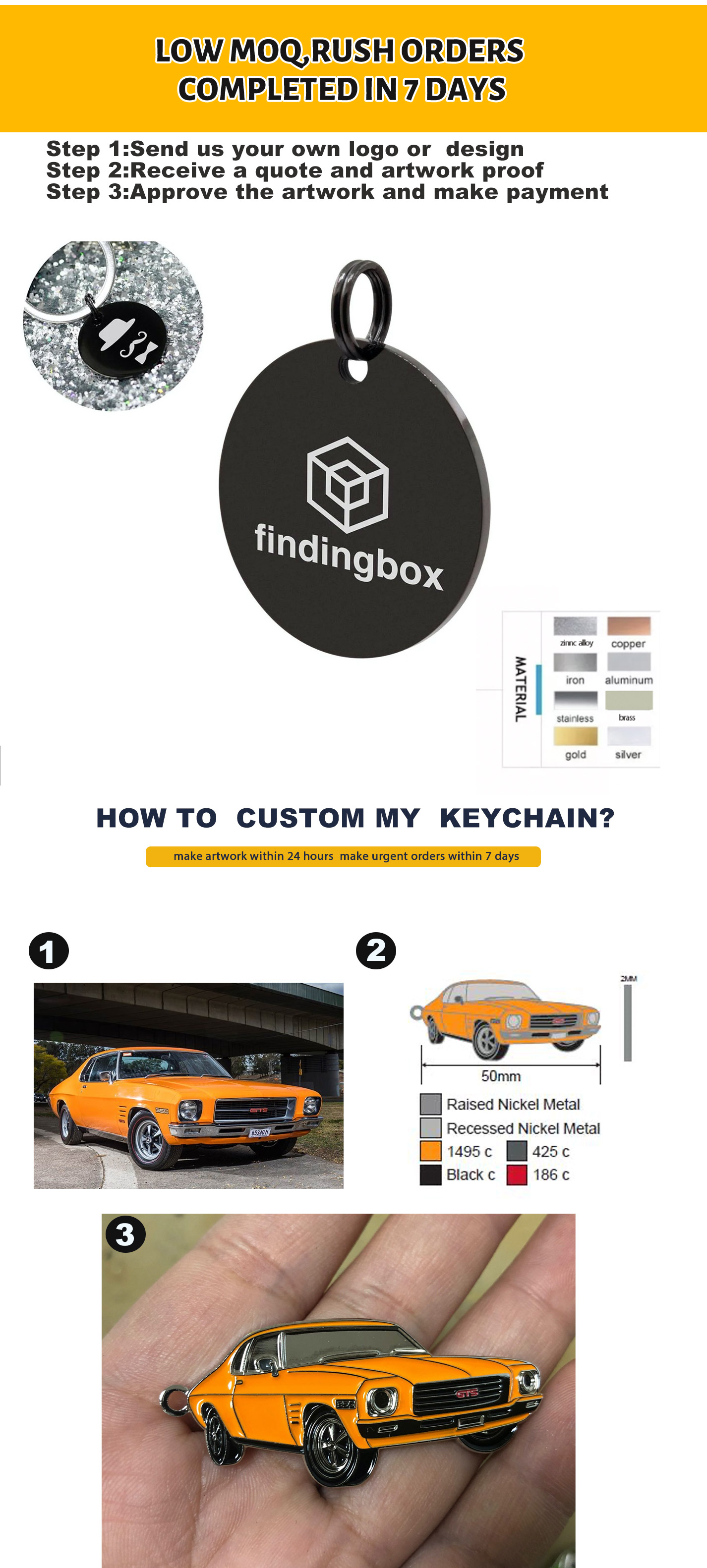 Custom Leather Key Chain Business Car Compact PU Key Holder Organizer