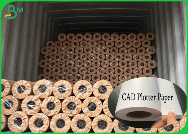 Cheap 50gsm to 80gsm Large Format Rolls CAD Plotter Paper for inkjet printing for sale
