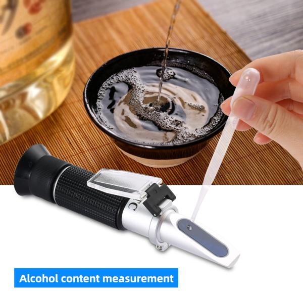YieryiHand held 0-80% Alcohol Refractometer ATC Spirits Tester Alcoholometer