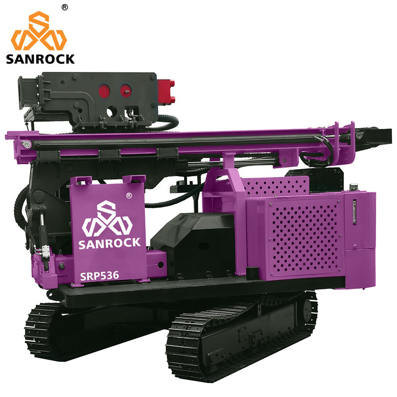Multifunctional Solar Pile Driver Machine 360Degree Rotate Ground Hydraulic Pile Driver